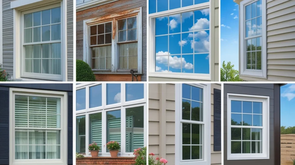 Double pain vinyl Windows